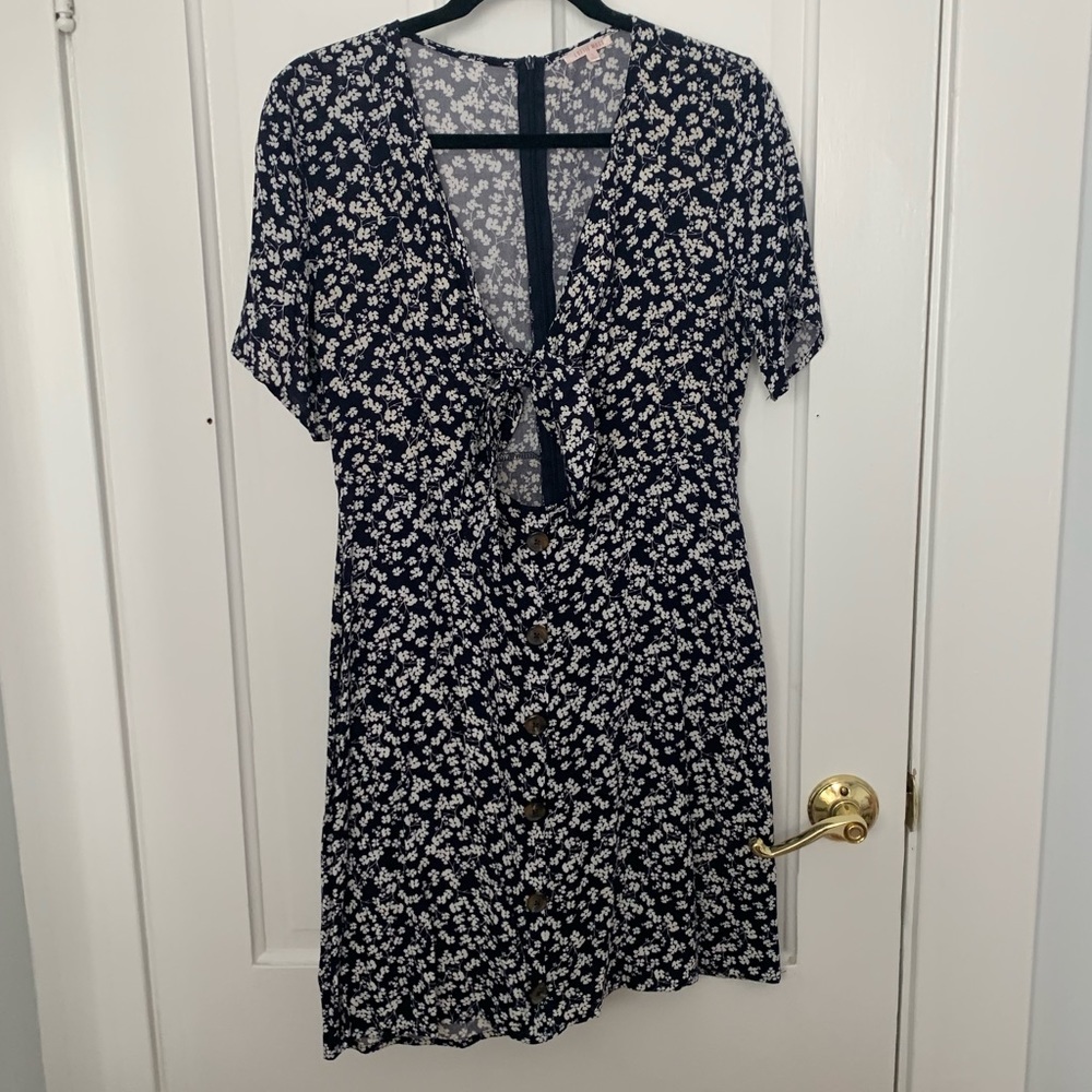 PacSun Floral Print Dress with Buttons Down Front
